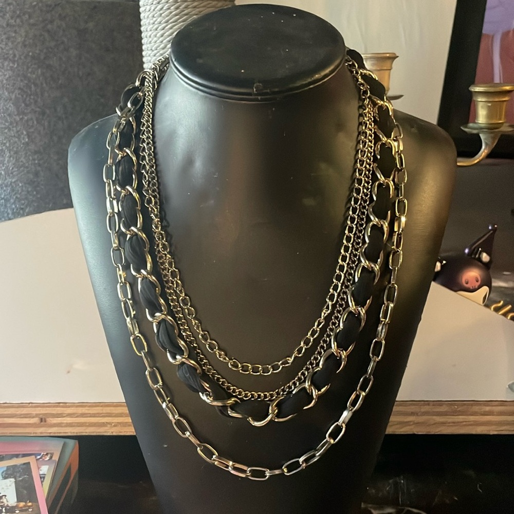 Chain and Fabric necklace